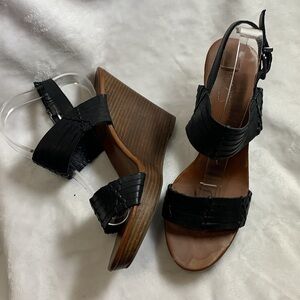 Jessica Simpson Platform Wedge Sandals, Black Size 12